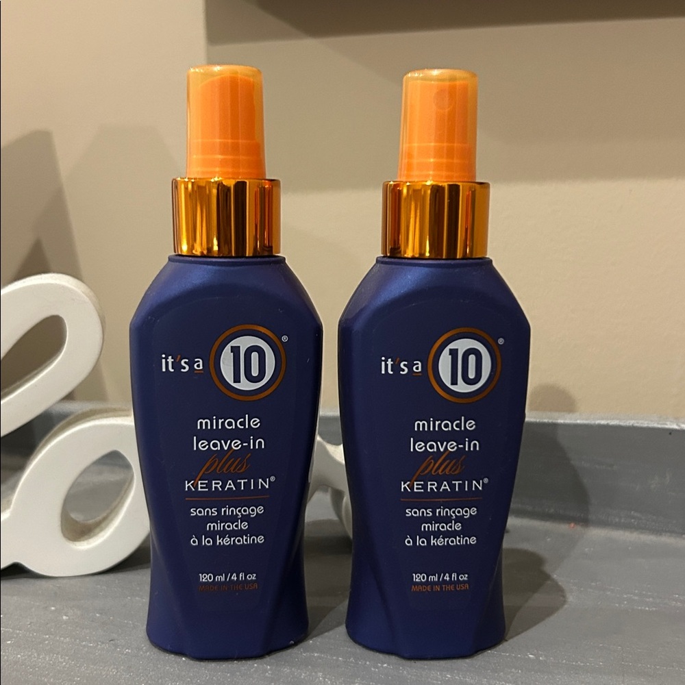 Lot of 2 NEW Its A 10 Miracle Leave In Conditioner Plus Keratin